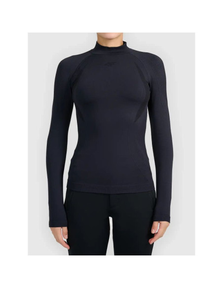 Bezszwowa bielizna narciarska, termoaktywna, z wykończeniem szybkoschnącym - longsleeve damskie 4f4fwaw26useaf324-20s