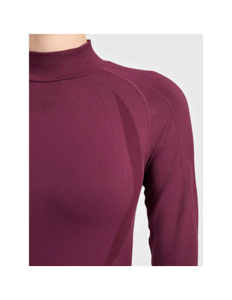 Bezszwowa bielizna narciarska, termoaktywna, z wykończeniem szybkoschnącym - longsleeve damskie 4f 4fwaw26useaf324-60s