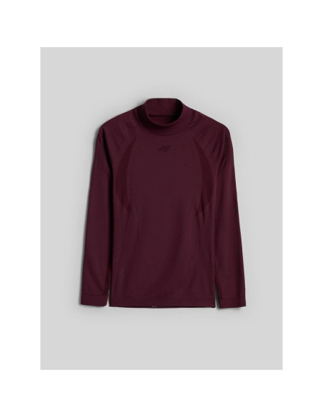 Bezszwowa bielizna narciarska, termoaktywna, z wykończeniem szybkoschnącym - longsleeve damskie 4f 4fwaw26useaf324-60s