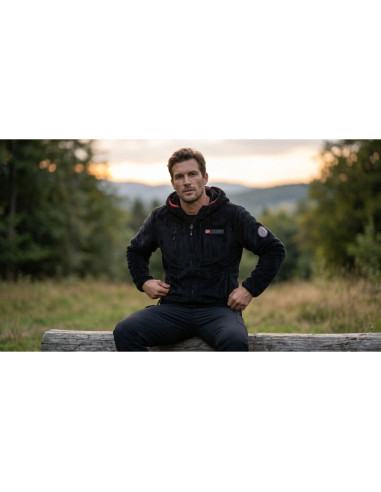 Polar męski geographical norway upload hood black db men 224 (wy3383h/gn-black)