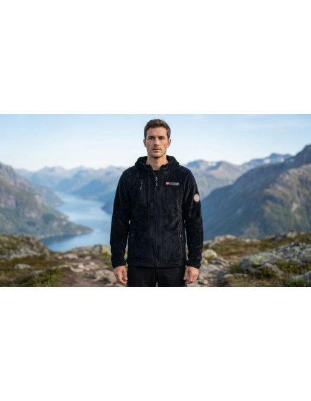 Polar męski geographical norway upload hood black db men 224 (wy3383h/gn-black)
