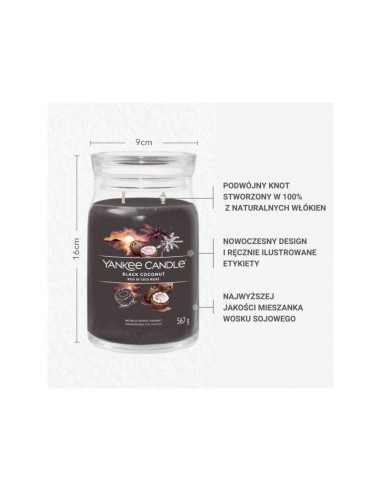 Świeca duża black coconut yankee