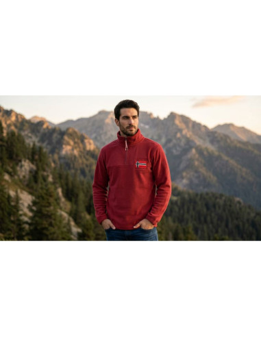 Polar męski geographical norway tequateur burgundy db men 233 (wz6696h/gn-burgundy)