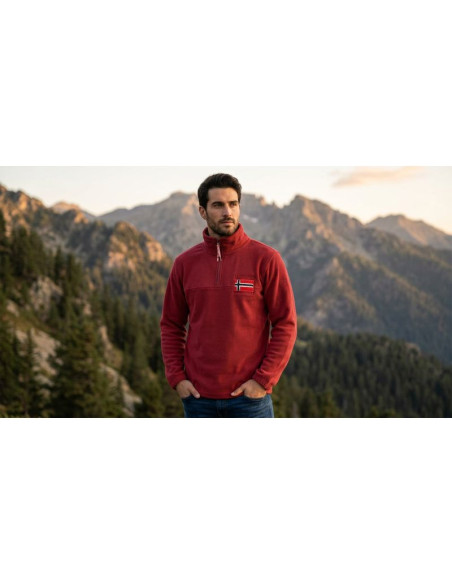 Polar męski geographical norway tequateur burgundy db men 233 (wz6696h/gn-burgundy)