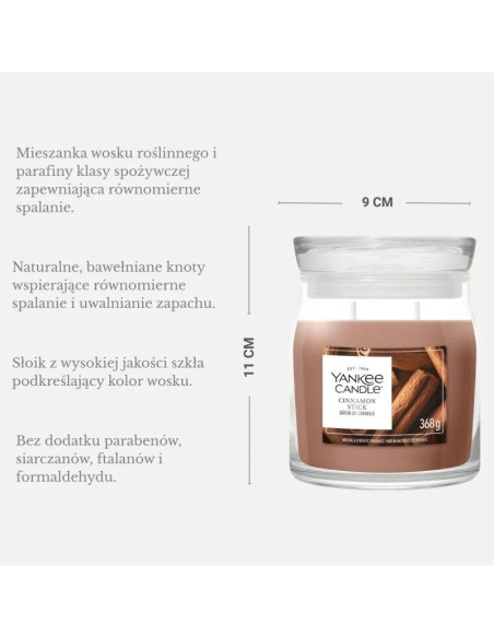 Świeca średnia cinnamon stick yankee