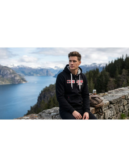 Bluza męska geographical norway gorma men 100 eo +bs (wt1880h/gn-black)
