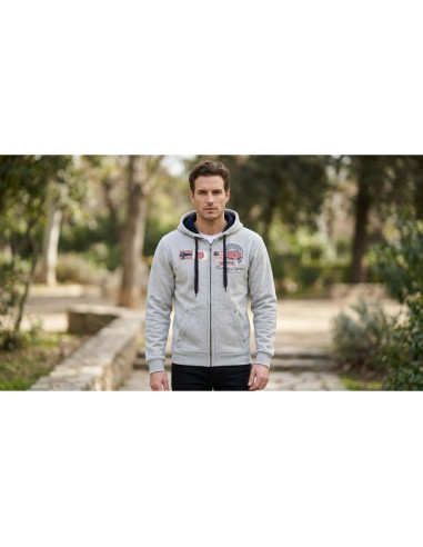 Bluza męska geographical norway gorma men 100 eo +bs (wt1880h/gn-blended grey)