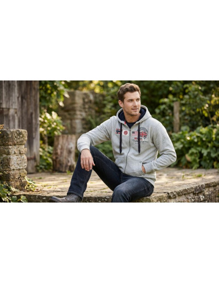 Bluza męska geographical norway gorma men 100 eo +bs (wt1880h/gn-blended grey)