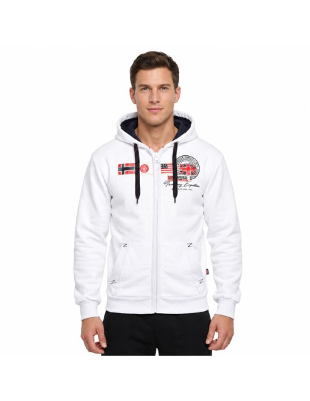 Bluza męska geographical norway gorma men 100 eo +bs (wt1880h/gn-white)