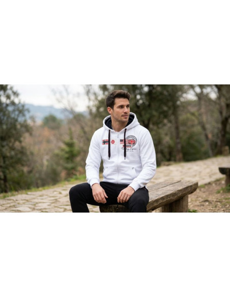 Bluza męska geographical norway gorma men 100 eo +bs (wt1880h/gn-white)