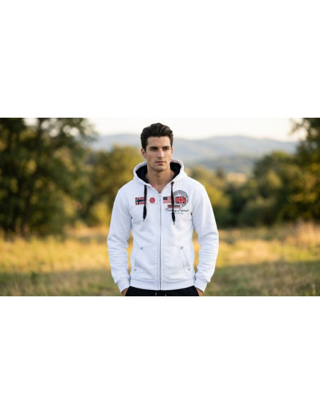 Bluza męska geographical norway gorma men 100 eo +bs (wt1880h/gn-white)