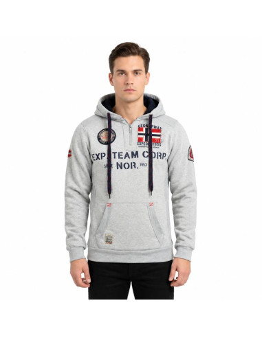 Bluza męska geographical norway goptaine men 100 eo bs2 (wt1885h/gn-light grey)