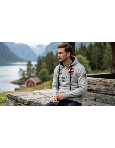Bluza męska geographical norway goptaine men 100 eo bs2 (wt1885h/gn-light grey)