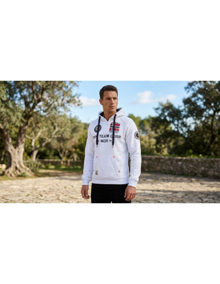 Bluza męska geographical norway goptaine men 100 eo bs2 (wt1885h/gn-white)