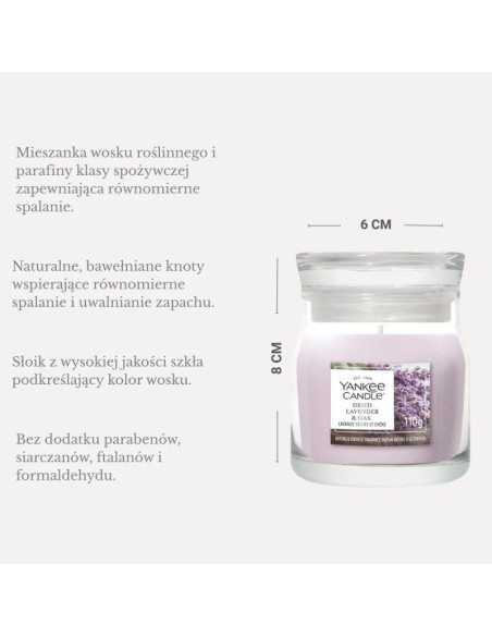 Świeca mała dried lavender & oak yankee