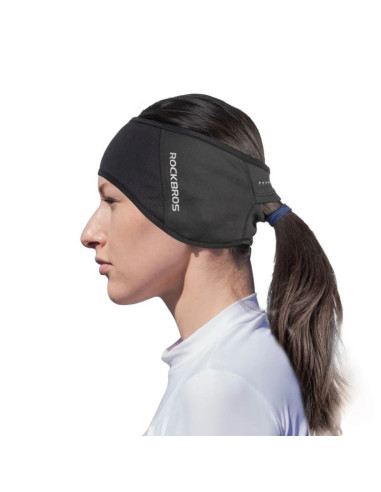 Rockbros ocieplana opaska ypp063 z otworem czarna