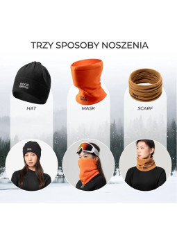 Rockbros półmaska na twarz 3w1 m012 khaki 2