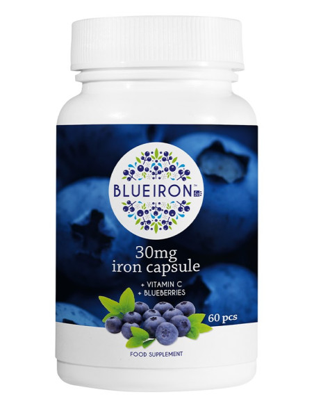 Blue Iron - Iron Capsule 21 Mg - Żelazo W Kapsułkach (60 Kaps.)