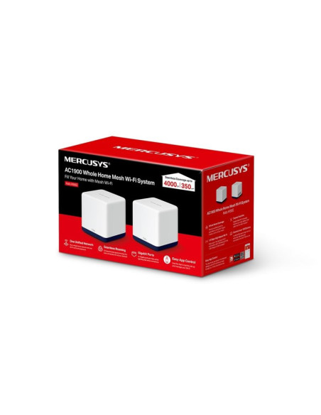 Mercusys halo h50g (2-pack) dual-band (2.4 ghz/5 ghz) wi-fi 5 (802.11ac) biały 3 wewnętrzny