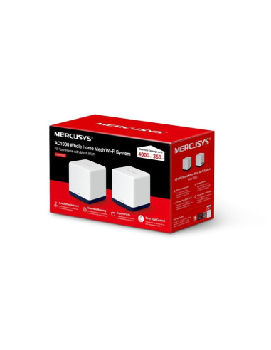 Mercusys halo h50g (2-pack) dual-band (2.4 ghz/5 ghz) wi-fi 5 (802.11ac) biały 3 wewnętrzny