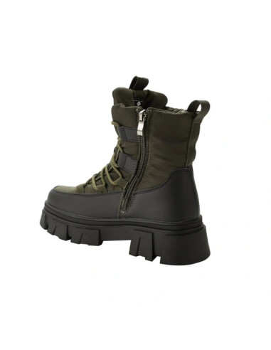Lee cooper buty zimowe damskie khaki ocieplane botki na zamek