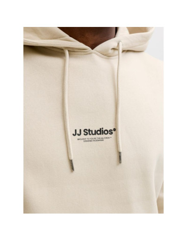 Jack&jones męska bluza z kapturem jjescho sweat hood noos 12278789 moonbeam