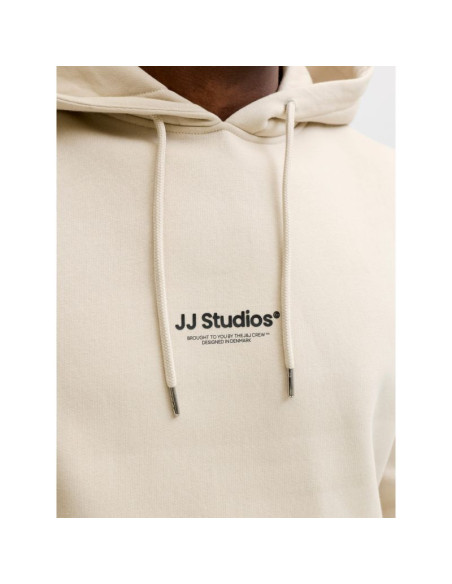 Jack&jones męska bluza z kapturem jjescho sweat hood noos 12278789 moonbeam