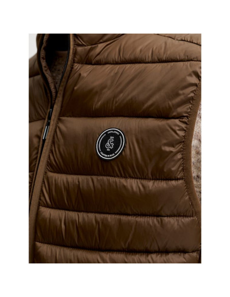 Jack&jones męska kamizelka bezrękawnik jjekingsley light bodywarmer collar noos 12298870 cocca
