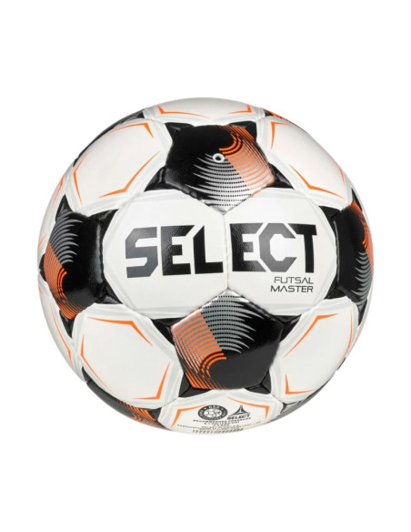 Piłka nożna select futsal master grain v26 fifa basic biało-czarno-pomarańczowa 1014386/310020