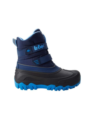 Lee cooper buty zimowe dziecięce śniegowce granatowe ocieplane na rzep