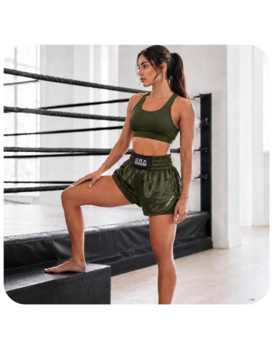 Spodenki tajskie damskie army green combatwear | dbx bushido
