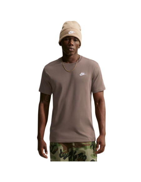 Koszulka męska nike club tee brązowa ar4997 274