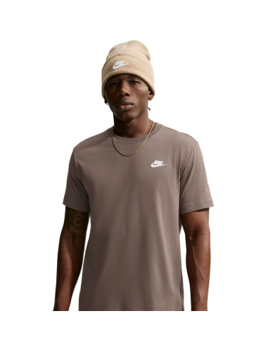 Koszulka męska nike club tee brązowa ar4997 274