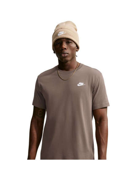Koszulka męska nike club tee brązowa ar4997 274