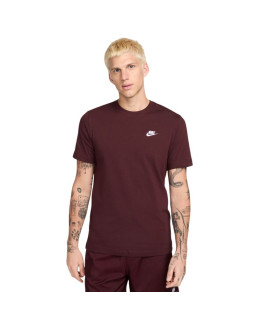 Koszulka męska nike club tee burgundowa ar4997 652