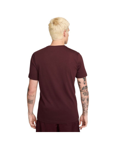Koszulka męska nike club tee burgundowa ar4997 652