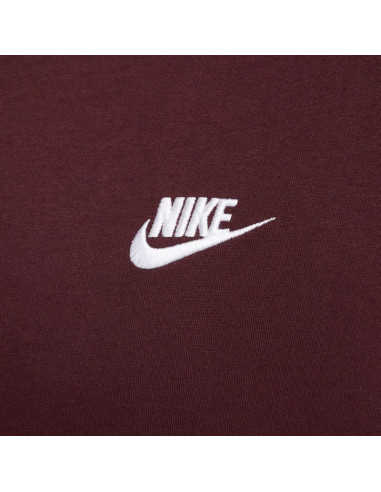 Koszulka męska nike club tee burgundowa ar4997 652