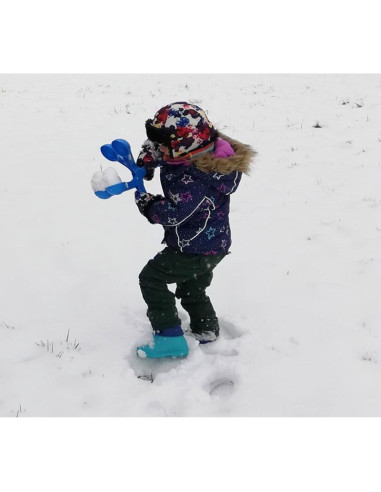 Śnieżkomat snowball do robienia kulek śnieżnych podwójny niebieski 1064543