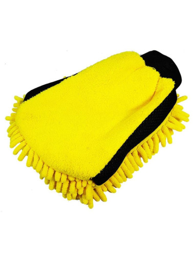 Rękawica do mycia auta z szenilu 2w1 mikrofibra i frędzle dunlop