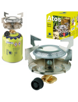 Kuchenka turystyczna na gaz na kartusze gazowe z gwintem 7/16" atos 1.8kw