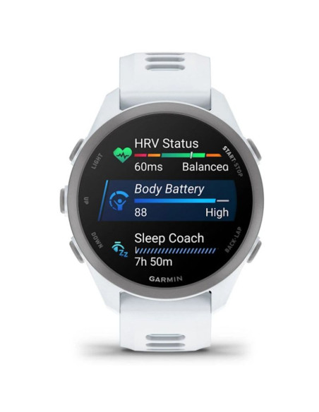 Zegarek garmin forerunner 170 42,6mm music whitestone cloud blue