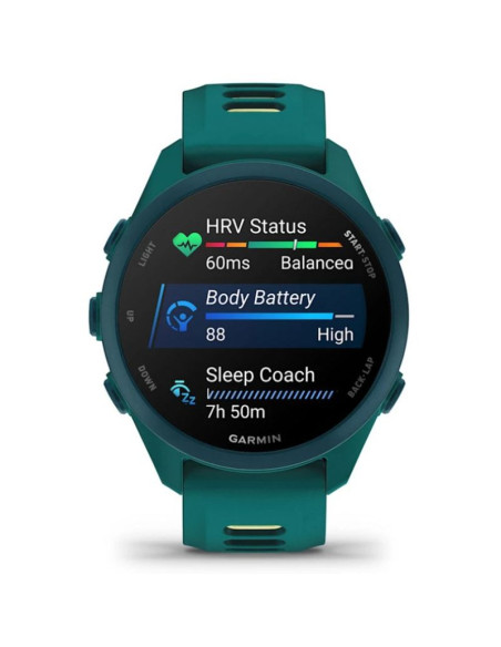 Zegarek garmin forerunner 170 42,6mm music teal green citron
