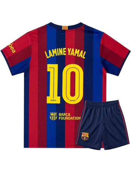 Fc barcelona lamine yamal komplet koszulka spodenki junior box 2026/27 bd19ey