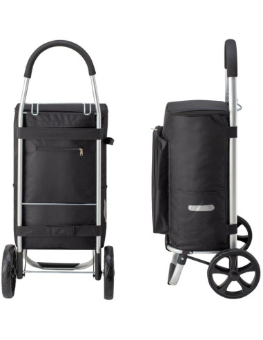 Wózek zakupowy premium czarny semi line