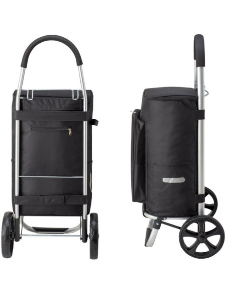 Wózek zakupowy premium czarny semi line