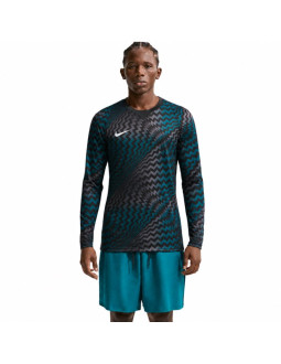 Koszulka bramkarska męska nike dri-fit gardien vi czarno-szaro-niebieska hv8306 010