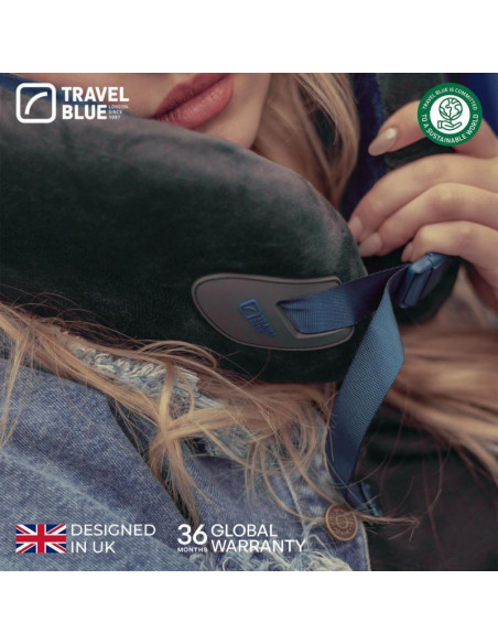 Travel blue poduszka z pianki memory cloud wysoka