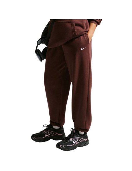 Spodnie dla dzieci nike sportswear studio fleece brązowe im4905 658