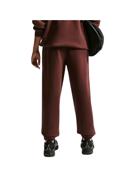 Spodnie dla dzieci nike sportswear studio fleece brązowe im4905 658