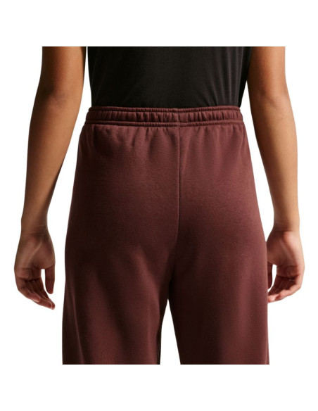 Spodnie dla dzieci nike sportswear studio fleece brązowe im4905 658